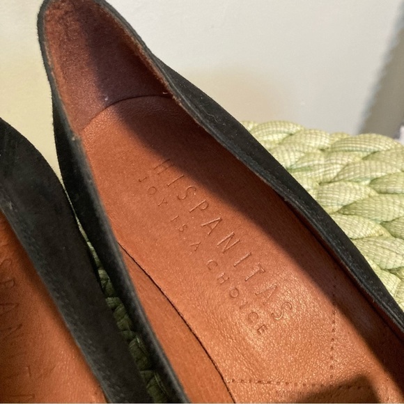 Hispanitas Pandora Black Suede Chain Fringe Slip On Block Heel Loafers Pump NWOB - Picture 7 of 11